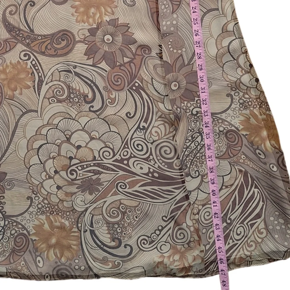 Adrianna Papell Silk Halter Maxi Dress 14 Boho Gown Wedding Guest Beach Cocktail - Picture 6 of 12